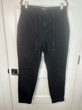 Judy Blue Black Women's Jogger Jeans with Drawstring